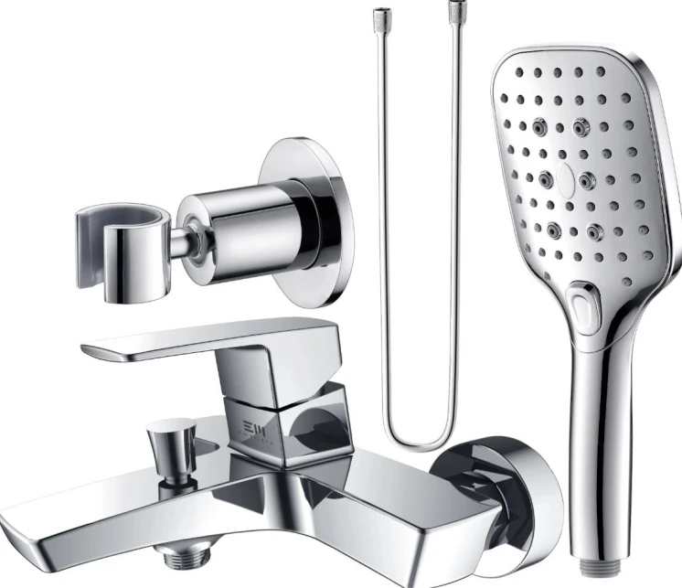 Bateria wannowa z zestawem prysznicowym Teo