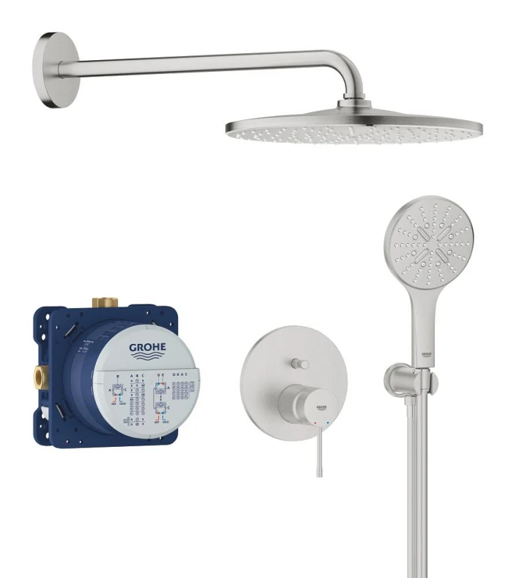 PODTYNKOWY ZESTAW PRYSZNICOWY ESSENCE Z DESZCZOWNICĄ RAINSHOWER MONO 310