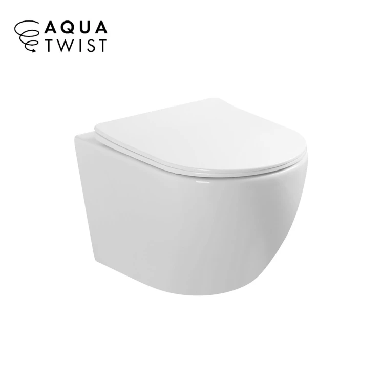 MISKA WC NOX 1.1 WISZĄCA BEZRANTOWA AQUATWIST Z DESKĄ SLIM