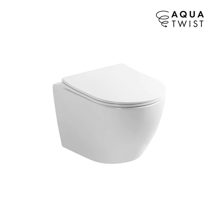 ZESTAW WC NOX 1.1 MISKA WISZĄCA BEZRANTOWA AQUATWIST Z DESKĄ SLIM