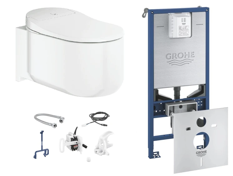 ZESTAW SPŁUKUJĄCY AUTOMATYCZNY TOALETA MYJĄCA SENSIA ARENA ZE STELAŻEM RAPID SLX