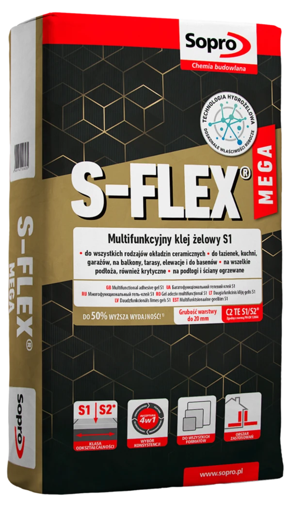 KLEJ ŻELOWY S-FLEX MEGA MULTIELASTYCZNY S1 208/22,5