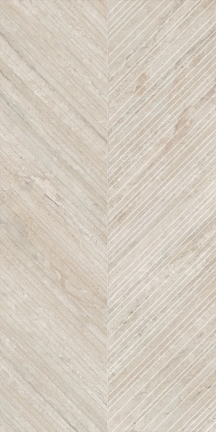 PŁYTKA ŚCIENNA TRAVERTINE CHEVRON LIGHT ANTIC (REV) 120X60